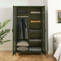 PANTONE-Schrank aus Metall in Olivgrün, 2-türig