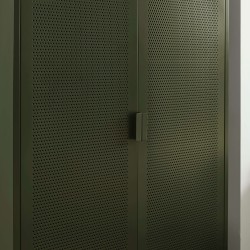PANTONE-Schrank aus Metall in Olivgrün, 2-türig