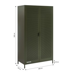 PANTONE-Schrank aus Metall in Olivgrün, 2-türig