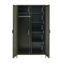 PANTONE-Schrank aus Metall in Olivgrün, 2-türig