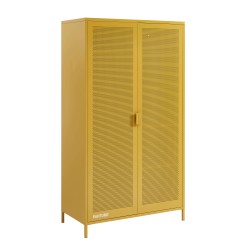 PANTONE-Schrank aus Metall in Senfgelb, 2-türig