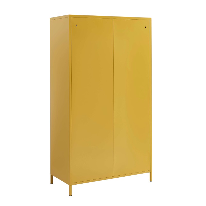 PANTONE-Schrank aus Metall in Senfgelb, 2-türig