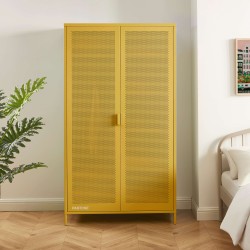 PANTONE-Schrank aus Metall in Senfgelb, 2-türig