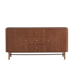 Buffet SKANSEN placage chêne teinté noyer 160cm