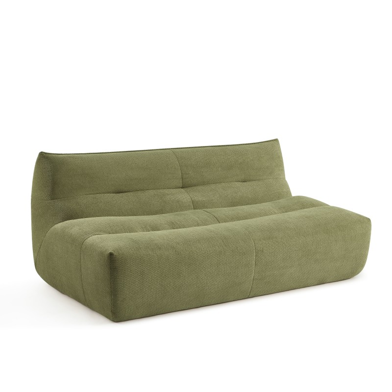 Banquette PANTONE 2 places tissu vert olive