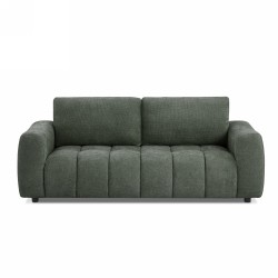 Canapé droit fixe KEREA 3 places tissu chenille vert
