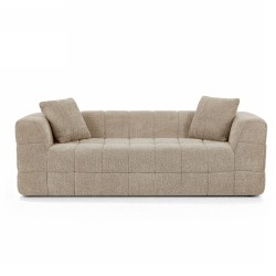 3-Sitzer-Sofa JUPA in komprimierter Ausführung, Bouclé-Stoff in Taupe