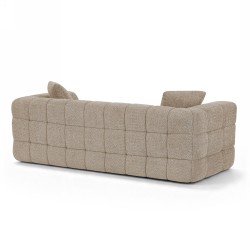 3-Sitzer-Sofa JUPA in komprimierter Ausführung, Bouclé-Stoff in Taupe