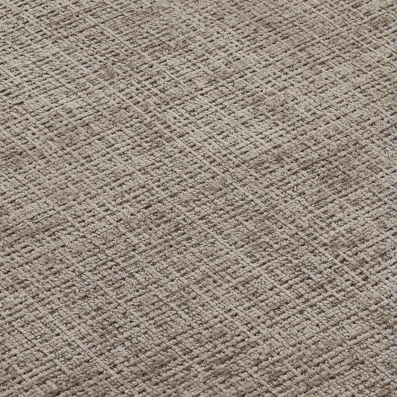 Canapé d'angle convertible et réversible JONEA 4 places tissu texturé marron