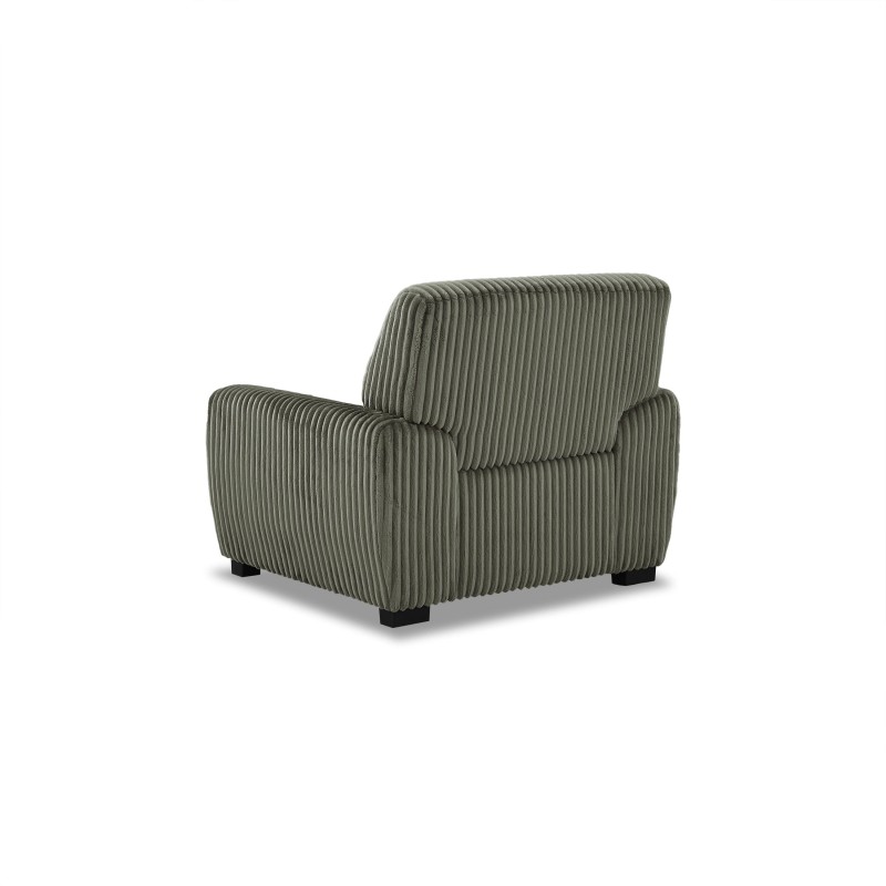 Fauteuil fixe ADEA 1 place velours côtelé vert