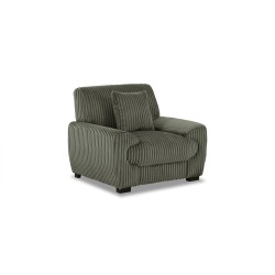 Fauteuil fixe ADEA 1 place velours côtelé vert