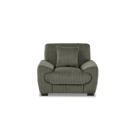 Fauteuil fixe ADEA 1 place velours côtelé vert