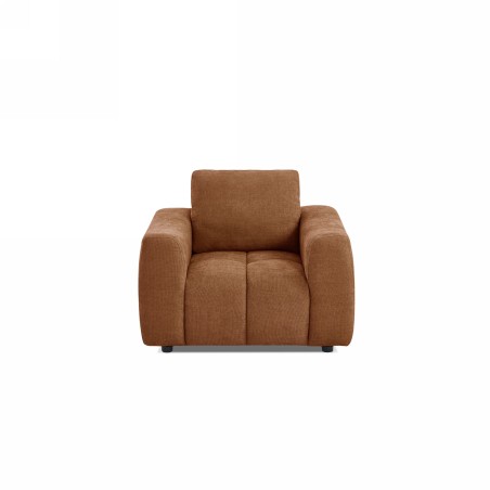 KEREA 1-Sitzer-Sessel, feststehend, Chenille-Stoff in Terrakotta