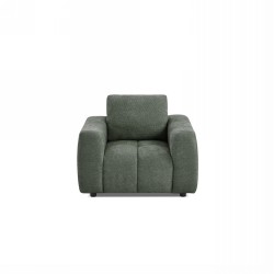 Fauteuil fixe KEREA 1 place tissu chenille vert