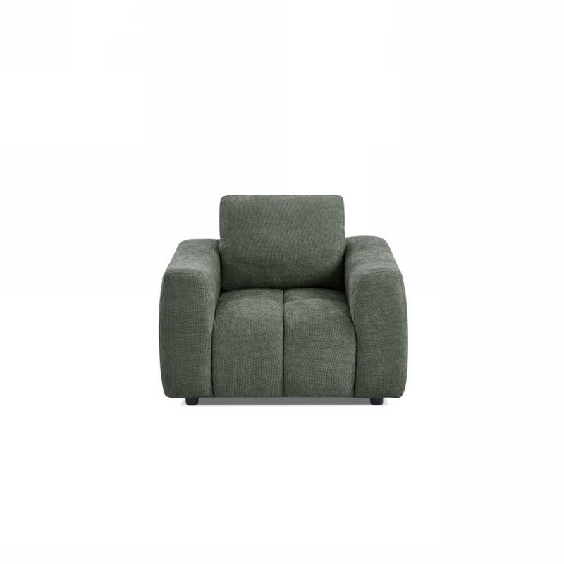 Fauteuil fixe KEREA 1 place tissu chenille vert