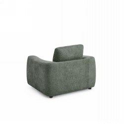 Fauteuil fixe KEREA 1 place tissu chenille vert