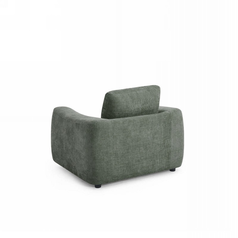 Fauteuil fixe KEREA 1 place tissu chenille vert