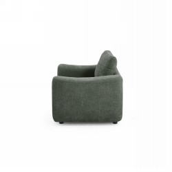 Fauteuil fixe KEREA 1 place tissu chenille vert