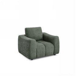 Fauteuil fixe KEREA 1 place tissu chenille vert
