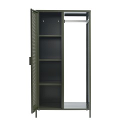 Garderobe PANTONE aus olivgrünem Metall mit Kleiderstange, H 145 cm