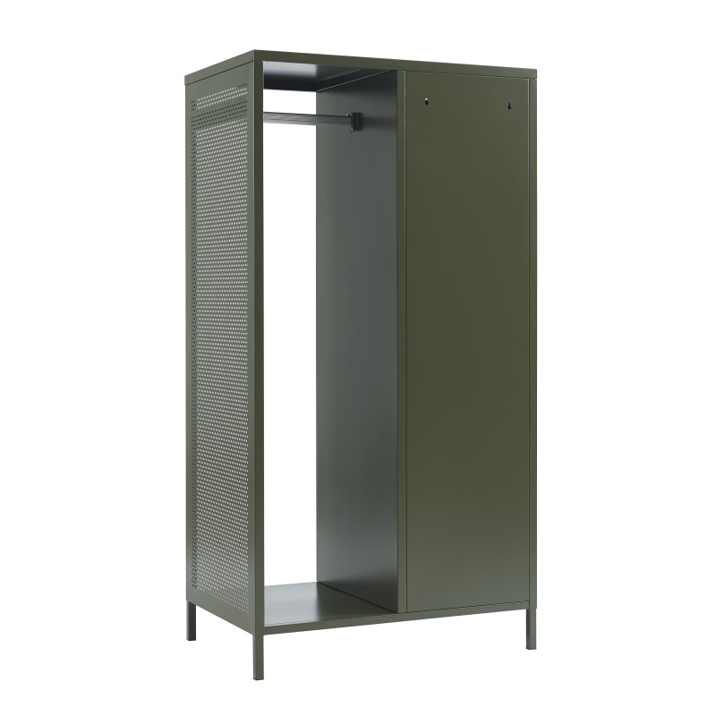 Garderobe PANTONE aus olivgrünem Metall mit Kleiderstange, H 145 cm
