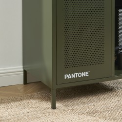 Garderobe PANTONE aus olivgrünem Metall mit Kleiderstange, H 145 cm