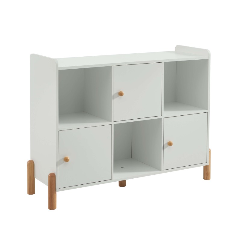 Bibliothèque enfant MONA blanc 111,5x82,5cm