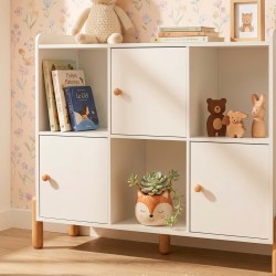 Bibliothèque enfant MONA blanc 111,5x82,5cm