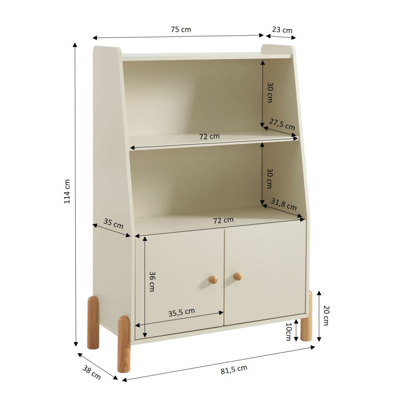 Kinderregal MONA beige 81,5 x 114 cm