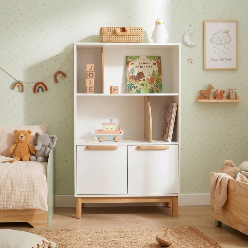 Bibliothèque enfant ROME blanc 75x116 cm