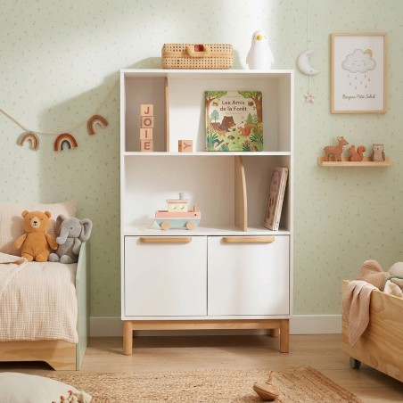 Bibliothèque enfant ROME blanc 75x116 cm