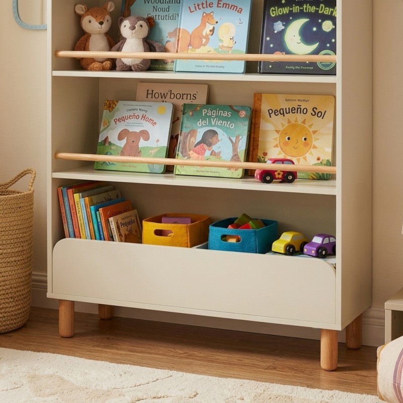 Bibliothèque enfant JANA beige 75x131cm