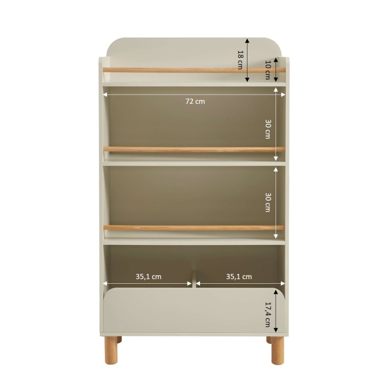 Bibliothèque enfant JANA beige 75x131cm