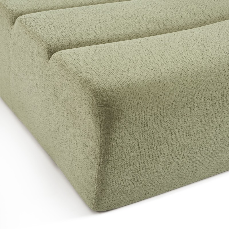 Pouf PANTONE 1 place tissu vert amande