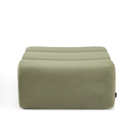 Pouf PANTONE monoposto in tessuto verde mandorla