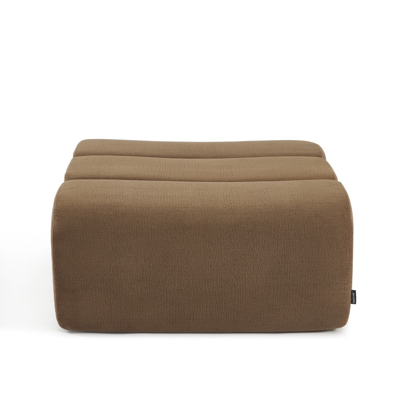 Pouf PANTONE 1 place tissu marron