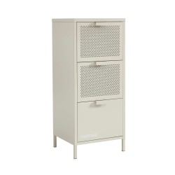 PANTONE-Schreibtischcontainer aus sandbeigem Metall, 3 Schubladen, H 105 cm