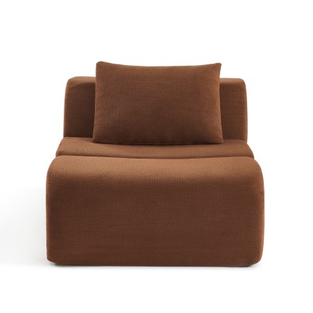 Poltroncina PANTONE a 1 posto in tessuto color terracotta