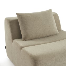 Chauffeuse PANTONE 1 place tissu taupe