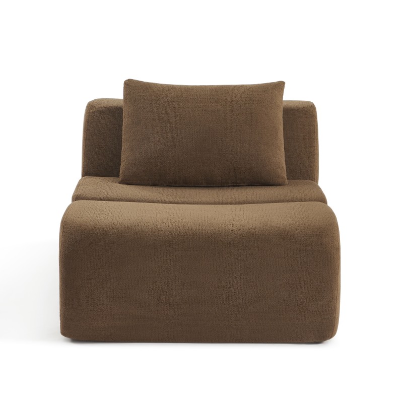 Chauffeuse PANTONE 1 place tissu marron