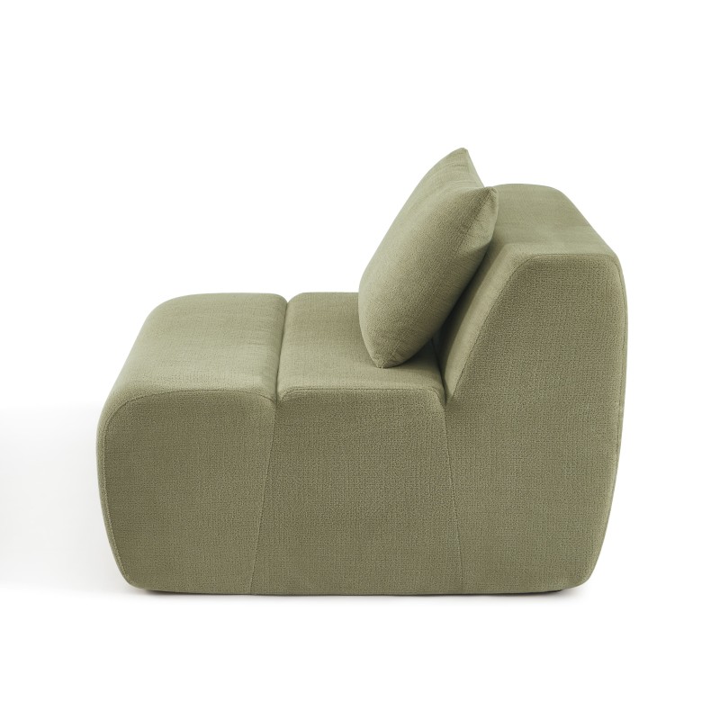 Chauffeuse PANTONE 1 place tissu vert amande