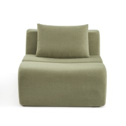 Chauffeuse PANTONE 1 place tissu vert amande