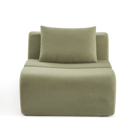Chauffeuse PANTONE 1 place tissu vert amande