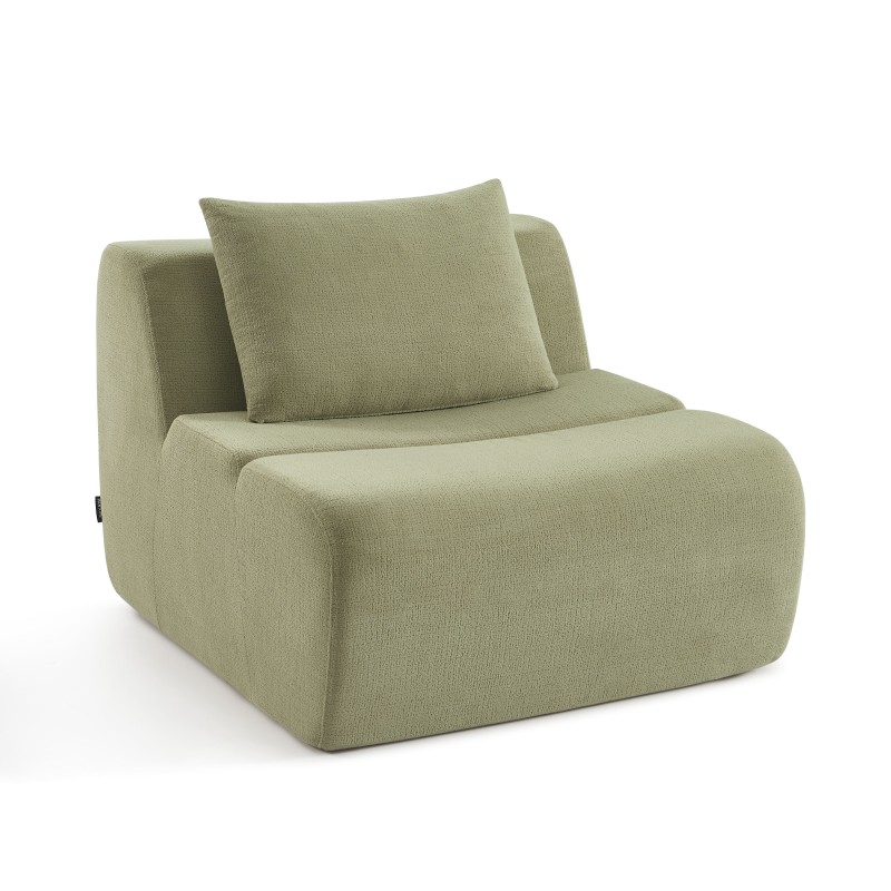Chauffeuse PANTONE 1 place tissu vert amande