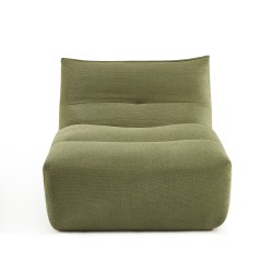 Chauffeuse PANTONE 1 place tissu vert olive