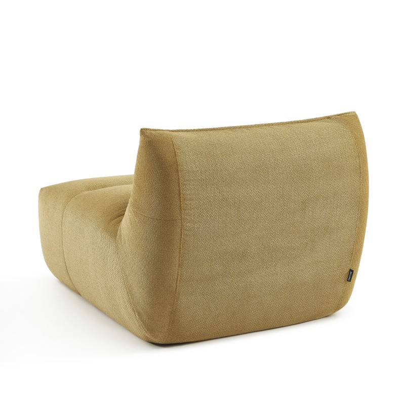 Chauffeuse PANTONE 1 place tissu jaune moutarde
