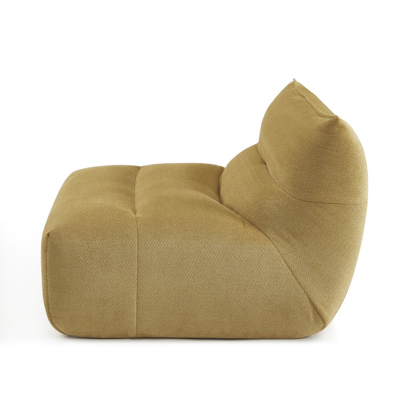 Chauffeuse PANTONE 1 place tissu jaune moutarde