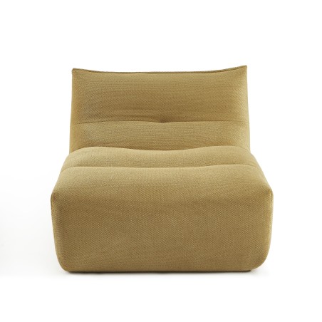 PANTONE 1-Sitzer-Sessel, senfgelber Stoff