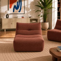 Chauffeuse PANTONE 1 place tissu bordeaux