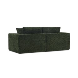 Canapé modulaire compressé KENA 4 places tissu bouclette zebré vert